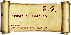 Puskás Fedóra névjegykártya